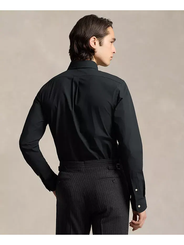 Мужская классическая рубашка из стретч-поплина Polo Ralph Lauren — изображение 4 из 6, черный