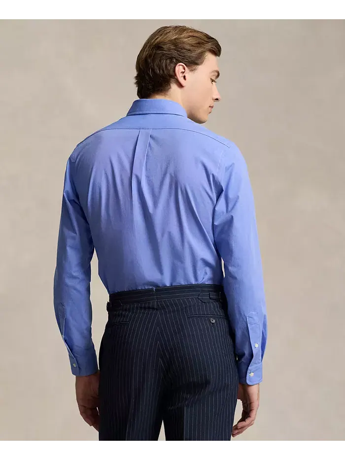 Мужская классическая рубашка из стрейч-поплина Polo Ralph Lauren — изображение 2 из 6, синий