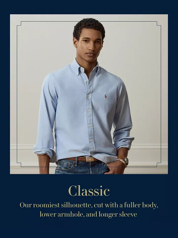 Мужская классическая рубашка из стрейч-поплина Polo Ralph Lauren — изображение 6 из 7, черный/белый