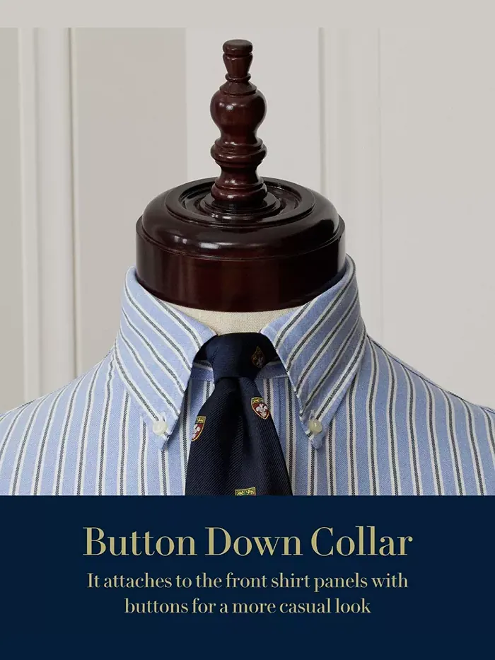 Мужская классическая рубашка из стрейч-поплина Polo Ralph Lauren — изображение 7 из 7, черный/белый