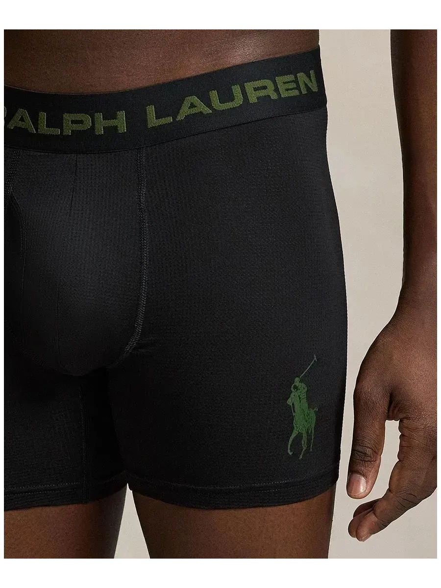 Трусы боксеры с легкой сетчатой вставкой Polo Ralph Lauren — изображение 2 из 4, черный/классический