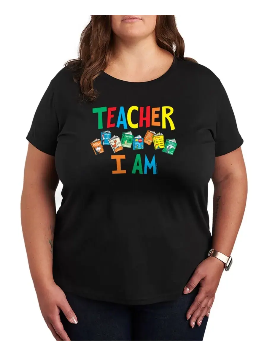 Футболка с принтом Dr. Seuss Teacher I Am Hybrid Apparel — изображение 1 из 3, черный