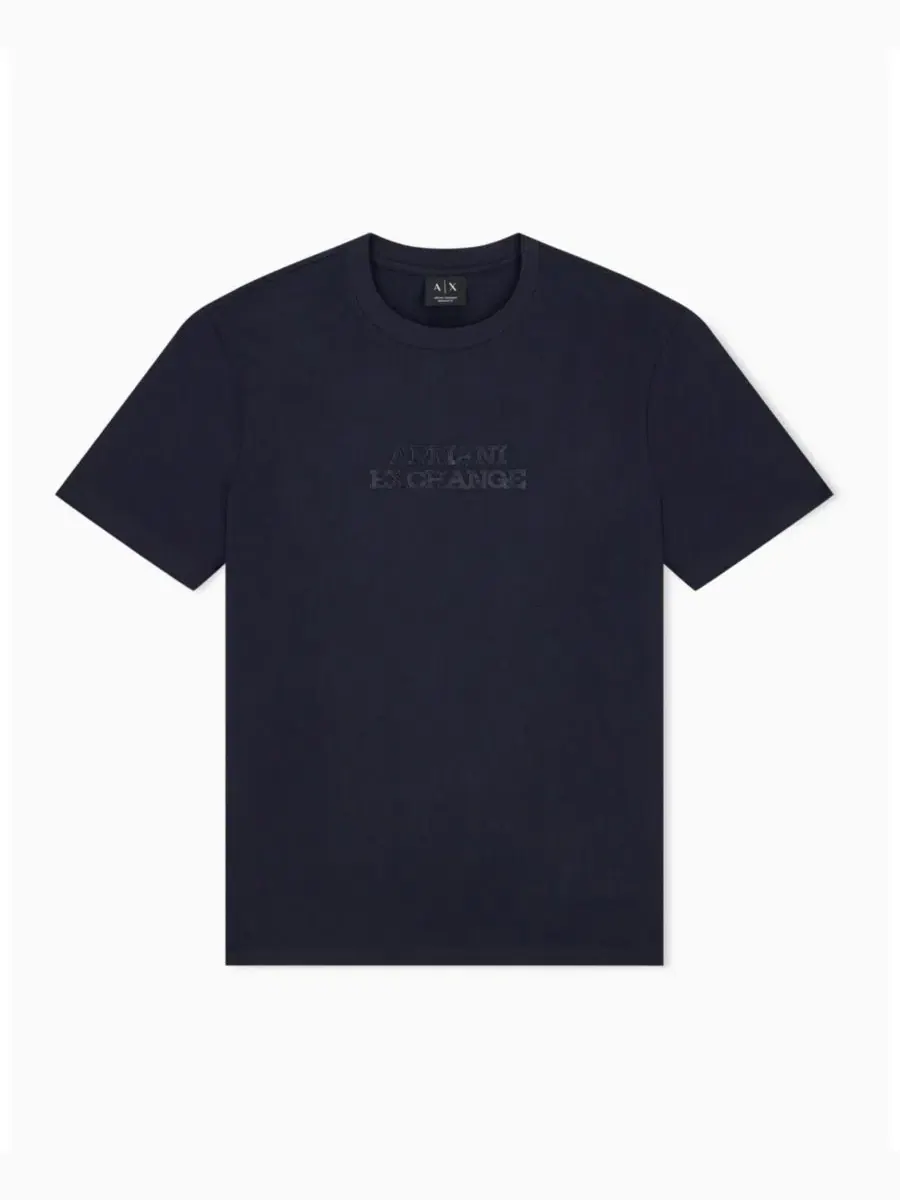 Футболка с коротким рукавом и логотипом A|X Armani Exchange — изображение 1 из 3, глубокий темно-синий