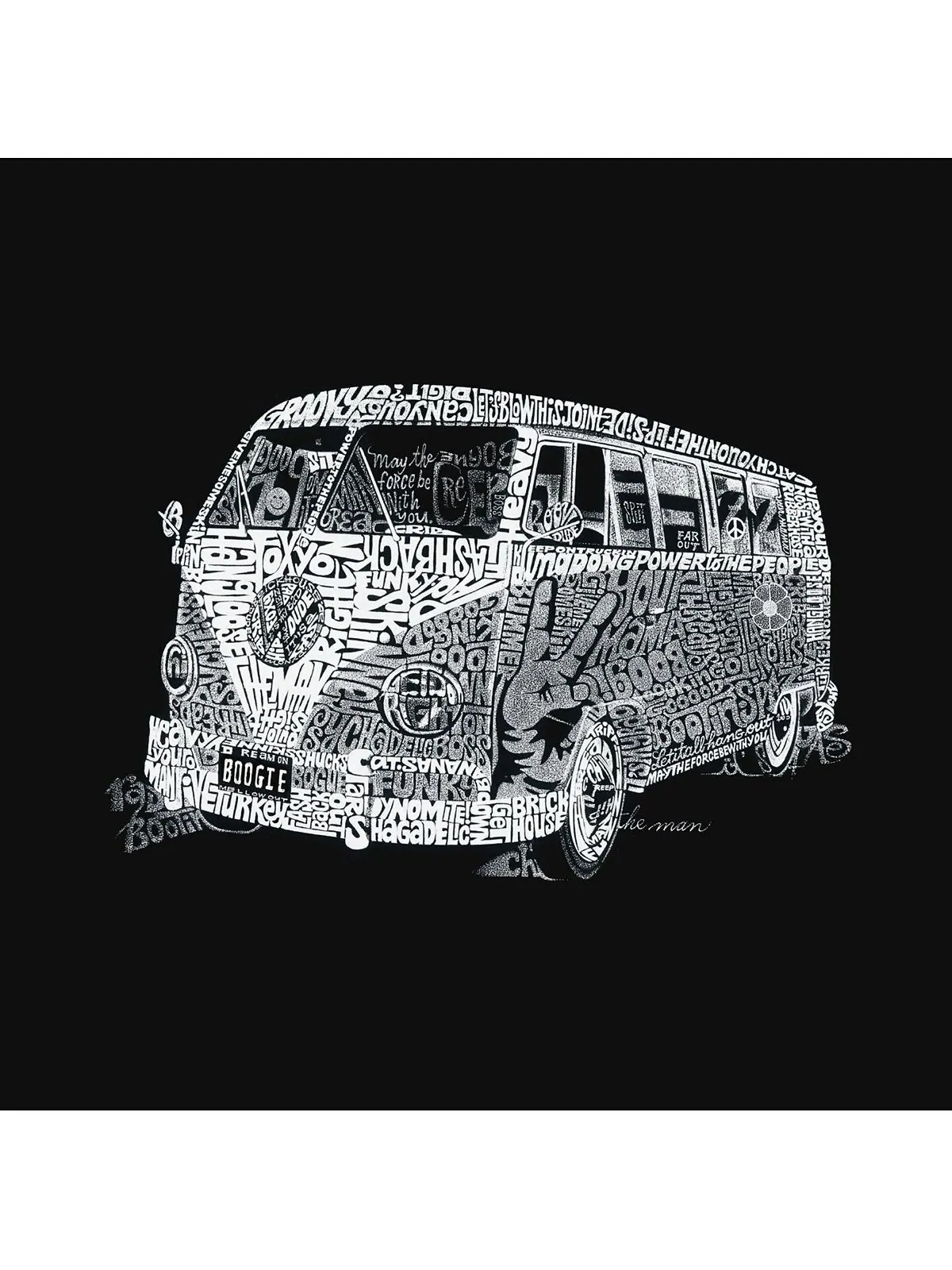 Мужская толстовка с капюшоном word art - 70-е годы LA Pop Art — изображение 2 из 2, темный серый