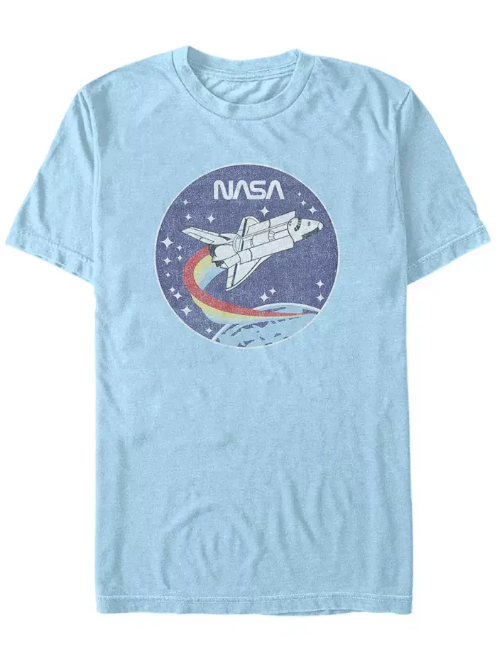 Футболка мужская с коротким рукавом NASA Cloud Burst Logo Fifth Sun — изображение 1 из 1, светлый синий