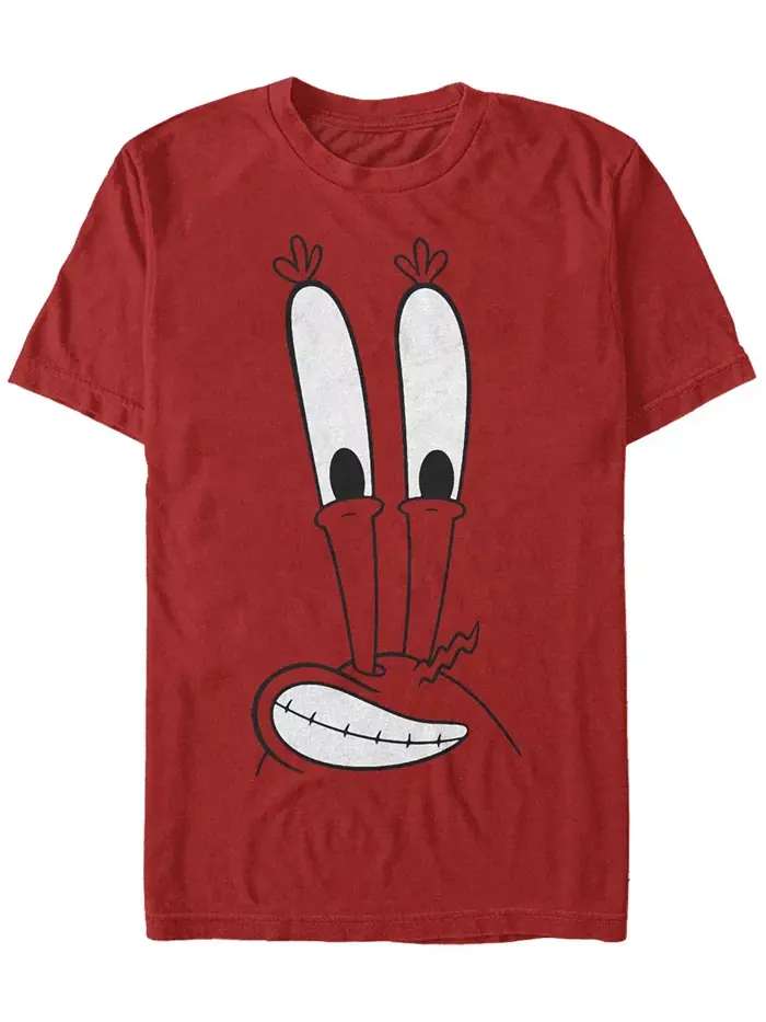 Мужская футболка с коротким рукавом Mr. Krabs Big Face Fifth Sun — изображение 1 из 1, красный