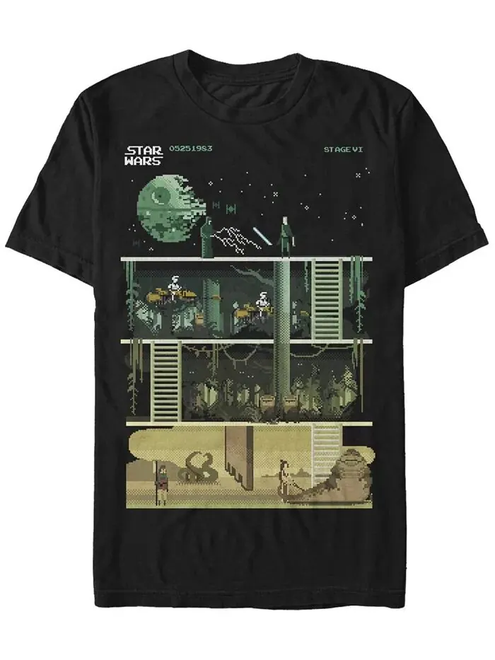 Мужская футболка Return of Jedi с коротким рукавом и круглым вырезом Fifth Sun — изображение 1 из 1, черный