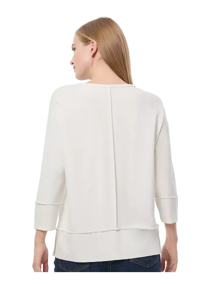 Женская туника Serenity Knit с рукавом 3/4 Jones New York — изображение 2 из 3, белый
