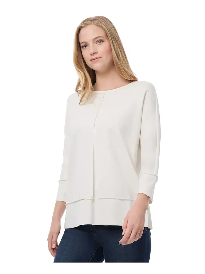 Женская туника Serenity Knit с рукавом 3/4 Jones New York — изображение 3 из 3, белый