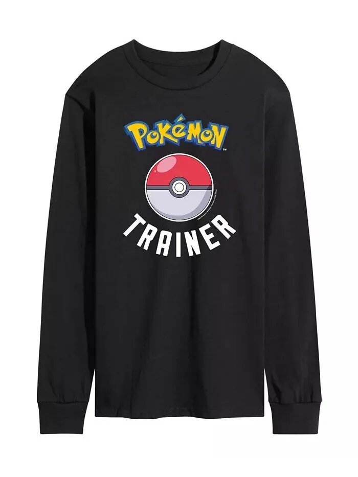 Футболка мужская с длинным рукавом Pokemon Trainer AIRWAVES — изображение 1 из 2, черный