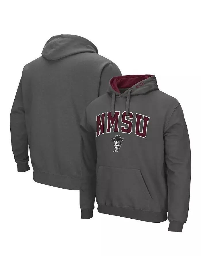 Мужская толстовка с капюшоном New Mexico State Aggies Arch And Logo Colosseum — изображение 1 из 3, темно-серый