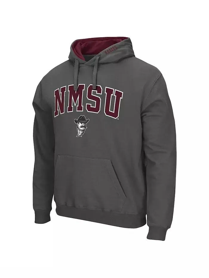 Мужская толстовка с капюшоном New Mexico State Aggies Arch And Logo Colosseum — изображение 2 из 3, темно-серый