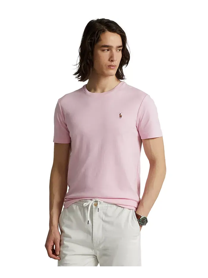 Мужская футболка Custom Slim Fit из мягкого хлопка Polo Ralph Lauren — изображение 1 из 1, темно-синий