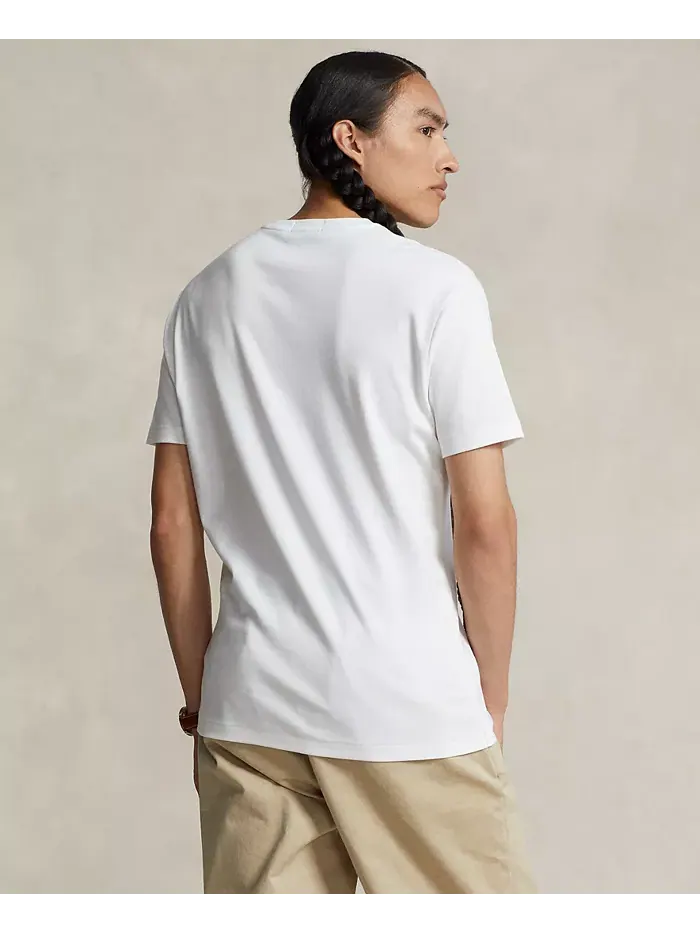 Мужская футболка Custom Slim Fit из мягкого хлопка Polo Ralph Lauren — изображение 2 из 4, белый