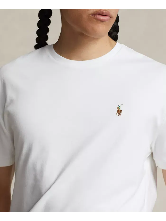 Мужская футболка Custom Slim Fit из мягкого хлопка Polo Ralph Lauren — изображение 3 из 4, белый