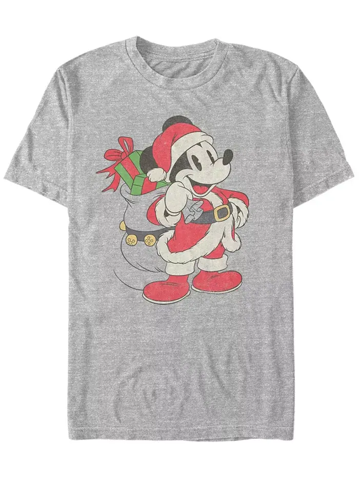 Мужская футболка с коротким рукавом Just Santa Mickey Fifth Sun — изображение 1 из 1, серый
