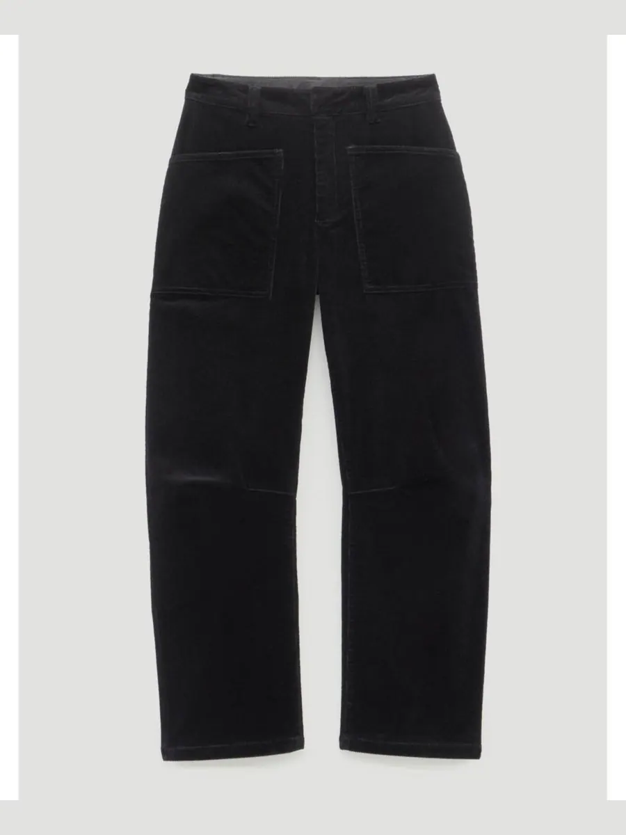 Женские вельветовые брюки Cordi Barrel Leg Cord Pants Hush — изображение 2 из 5, черный