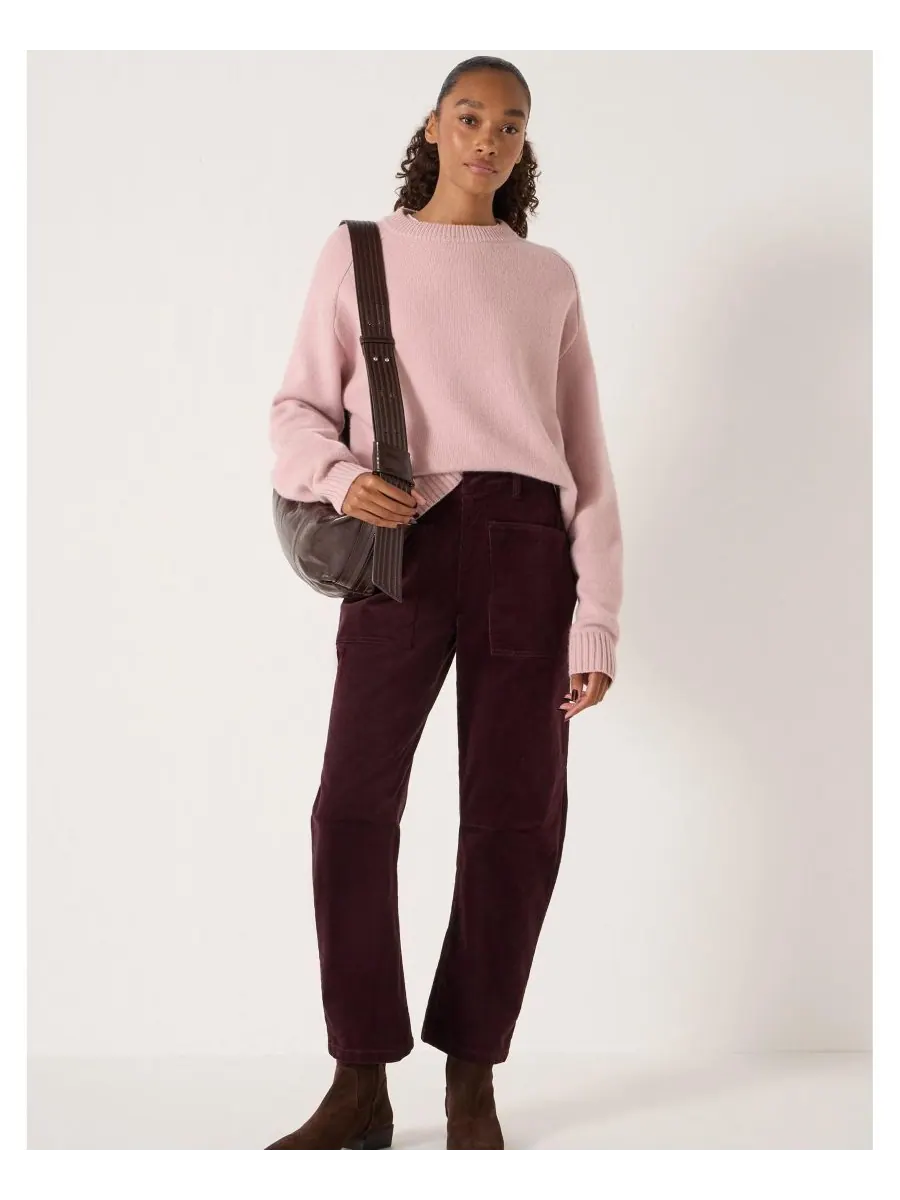 Женские вельветовые брюки Cordi Barrel Leg Cord Pants Hush — изображение 3 из 4, бордовый фиолетовый