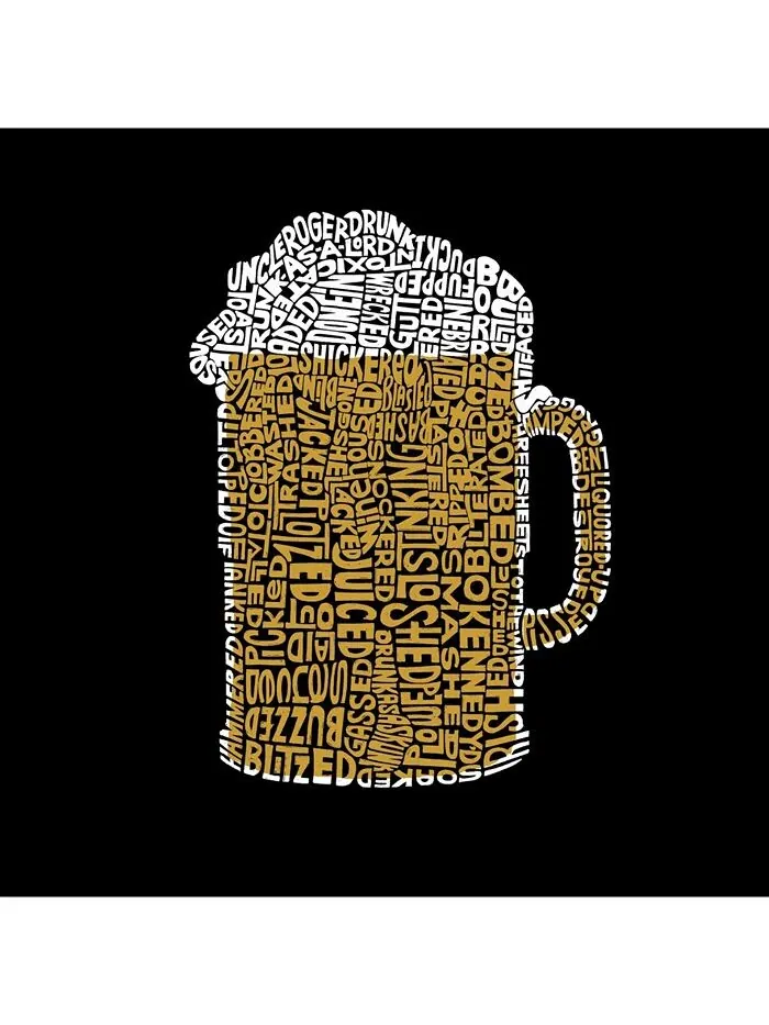 Мужская футболка премиум-класса Word Art — жаргонные термины, обозначающие «быть впустую» LA Pop Art — изображение 2 из 2