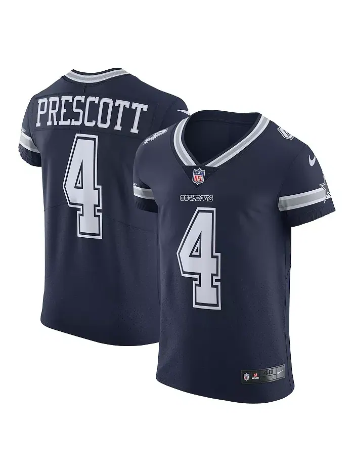 Мужская альтернативная игровая футболка Dak Prescott Dallas Cowboys Vapor Elite Nike — изображение 1 из 3, темно-синий