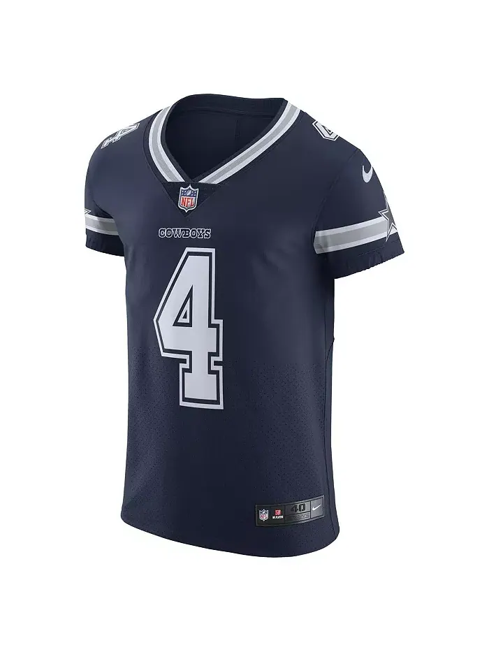 Мужская альтернативная игровая футболка Dak Prescott Dallas Cowboys Vapor Elite Nike — изображение 3 из 3, темно-синий