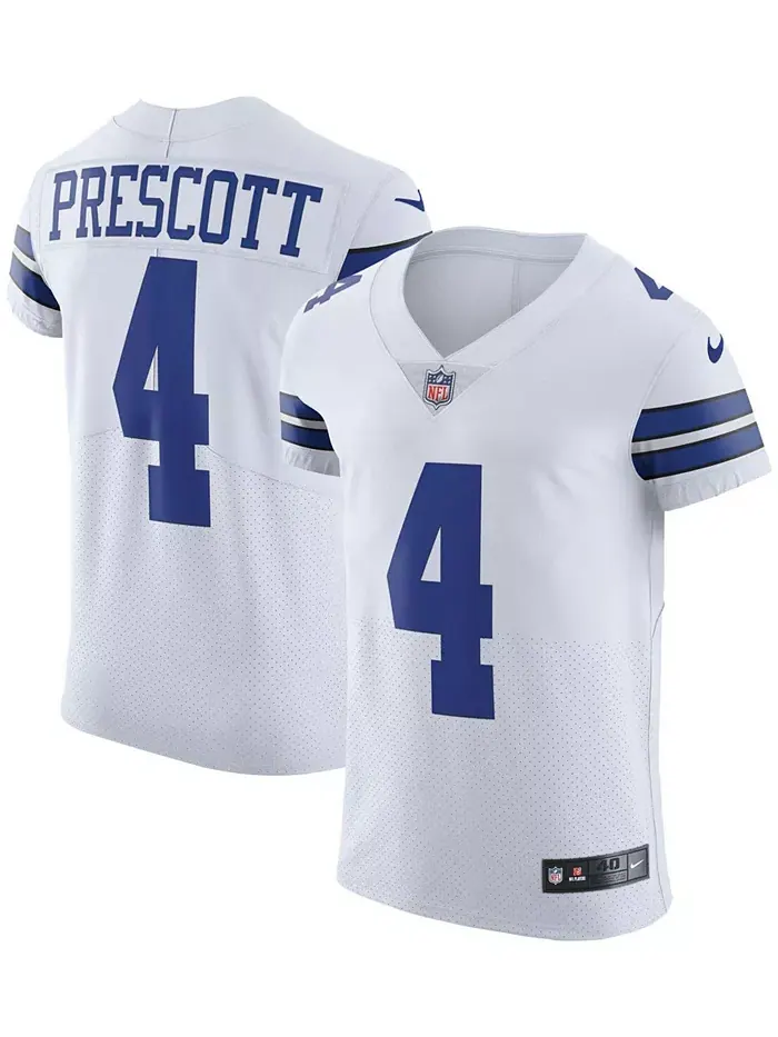 Мужская альтернативная игровая футболка Dak Prescott Dallas Cowboys Vapor Elite Nike — изображение 1 из 5, белый