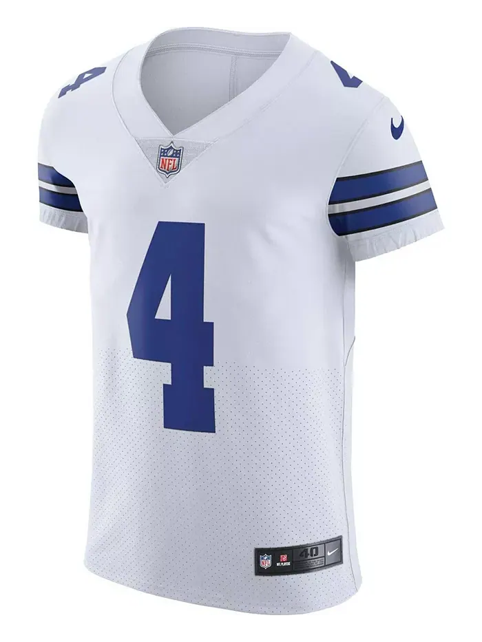 Мужская альтернативная игровая футболка Dak Prescott Dallas Cowboys Vapor Elite Nike — изображение 3 из 5, белый