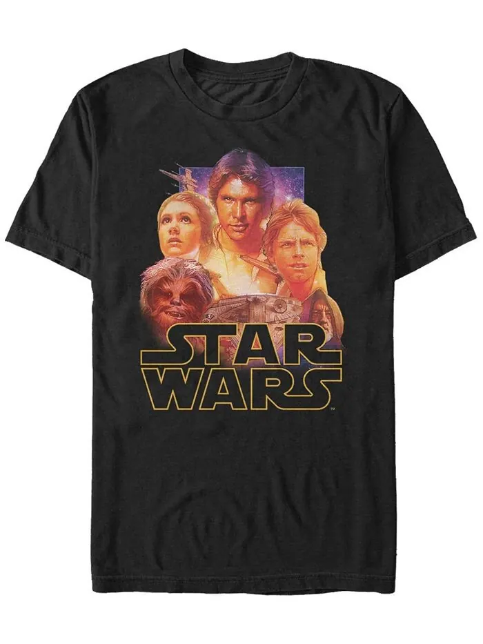 Мужская классическая футболка с короткими рукавами «Звездные войны» Heavenly Han Solo Group Fifth — изображение 1 из 1