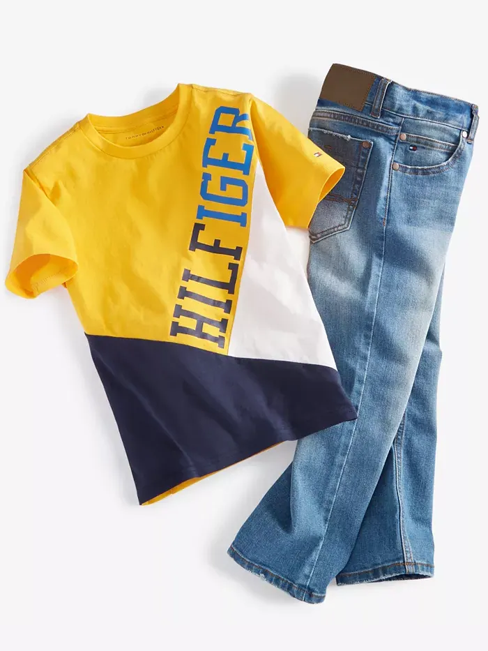 Джинсы для малышей и мальчиков Regular-Fit Blue Stone Tommy Hilfiger — изображение 4 из 8, синий