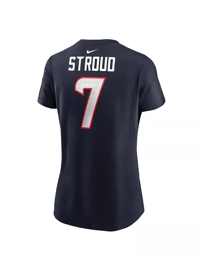 Женская футболка CJ Stroud Navy Houston Texans с именем и номером игрока Nike — изображение 2 из 3