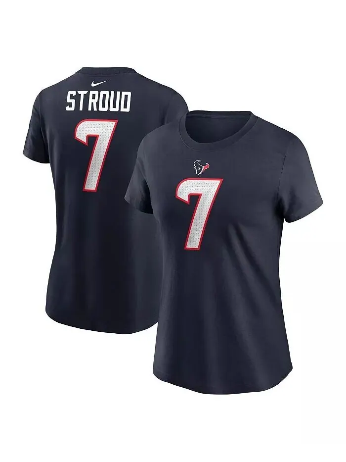 Женский С . Темно-синяя футболка Stroud Houston Texans с именем игрока и номером Nike — изображение 1 из 3, темно-синий