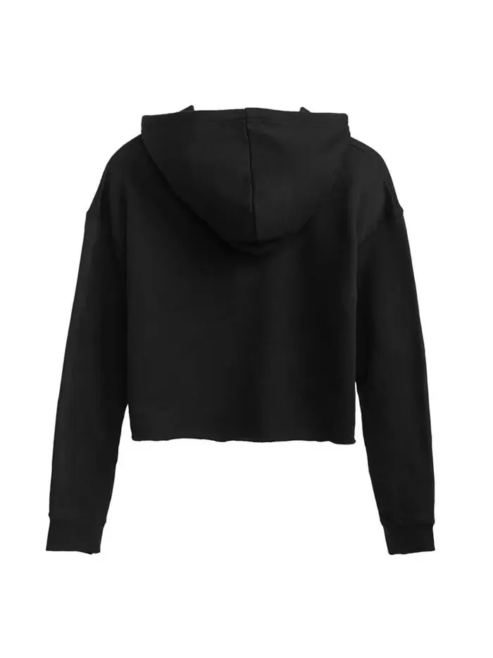 Укороченная толстовка с капюшоном Trendy Juniors Wicked Glinda Graphic Hybrid Apparel — изображение 2 из 3, черный