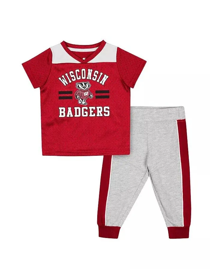 Комплект из майки и брюк Ka-Boot-It Wisconsin Badgers для мальчиков и девочек — изображение 1 из 2, красный