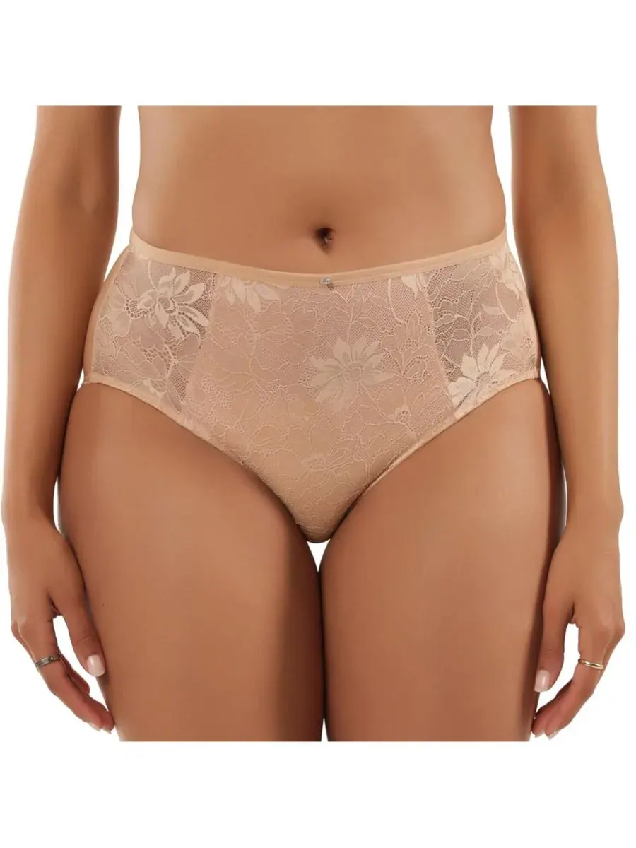 Женские кружевные трусики Luxlacy с высокой талией, легкой коррекцией живота и дополнительной