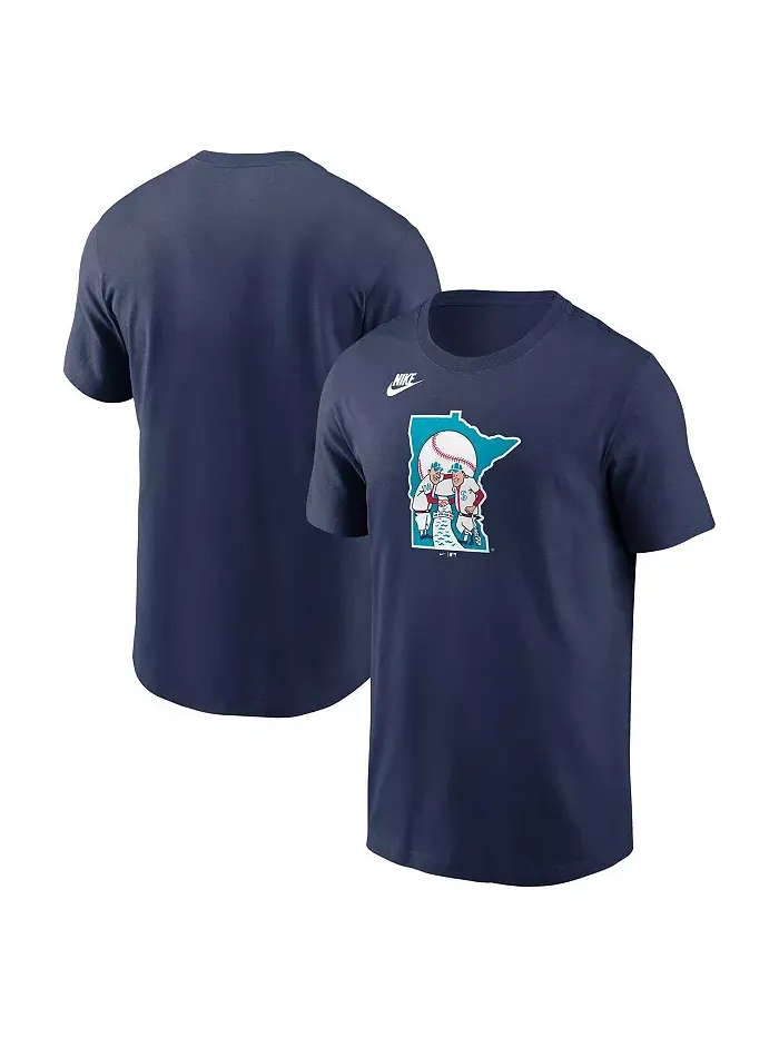 Мужская футболка Minnesota Twins Cooperstown Collection с логотипом команды — изображение 1 из 3, синий