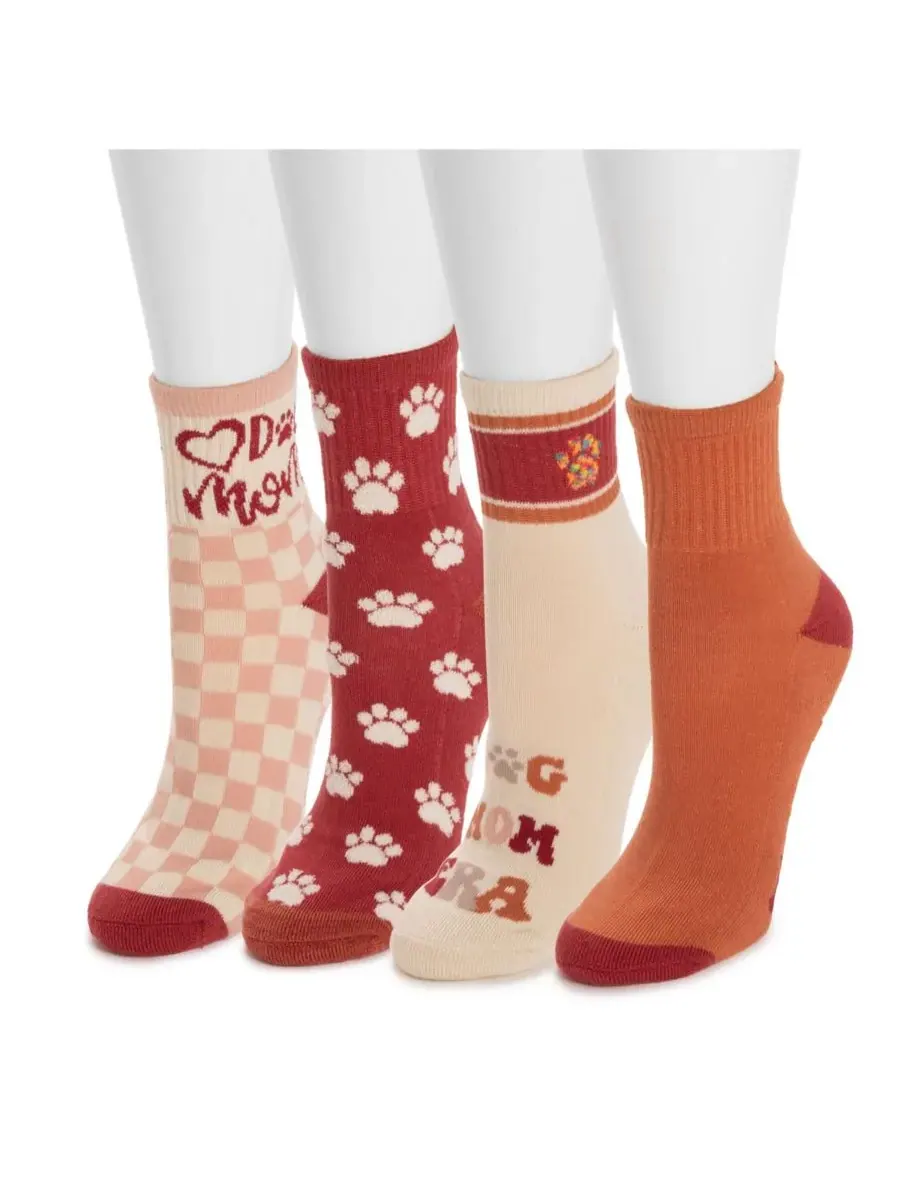 Женский набор из 4 футболок QTR Crew Novelty MUK LUKS — изображение 1 из 3, мульти