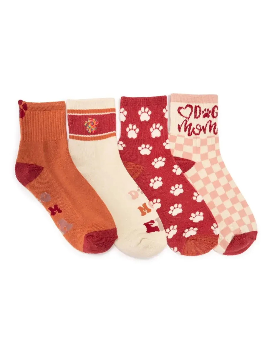 Женский набор из 4 футболок QTR Crew Novelty MUK LUKS — изображение 2 из 3, мульти