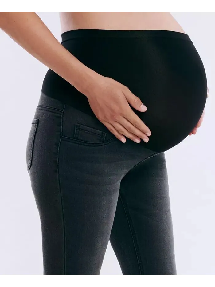Женские джинсы-скинни Secret Fit Over the Belly длиной до щиколотки - Motherhood Maternity — изображение 4 из 5, черный