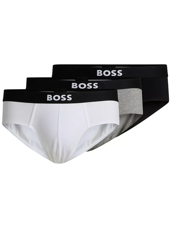HUGO by Hugo Boss Мужские трусы с логотипом, 3 шт — изображение 1 из 7, черный