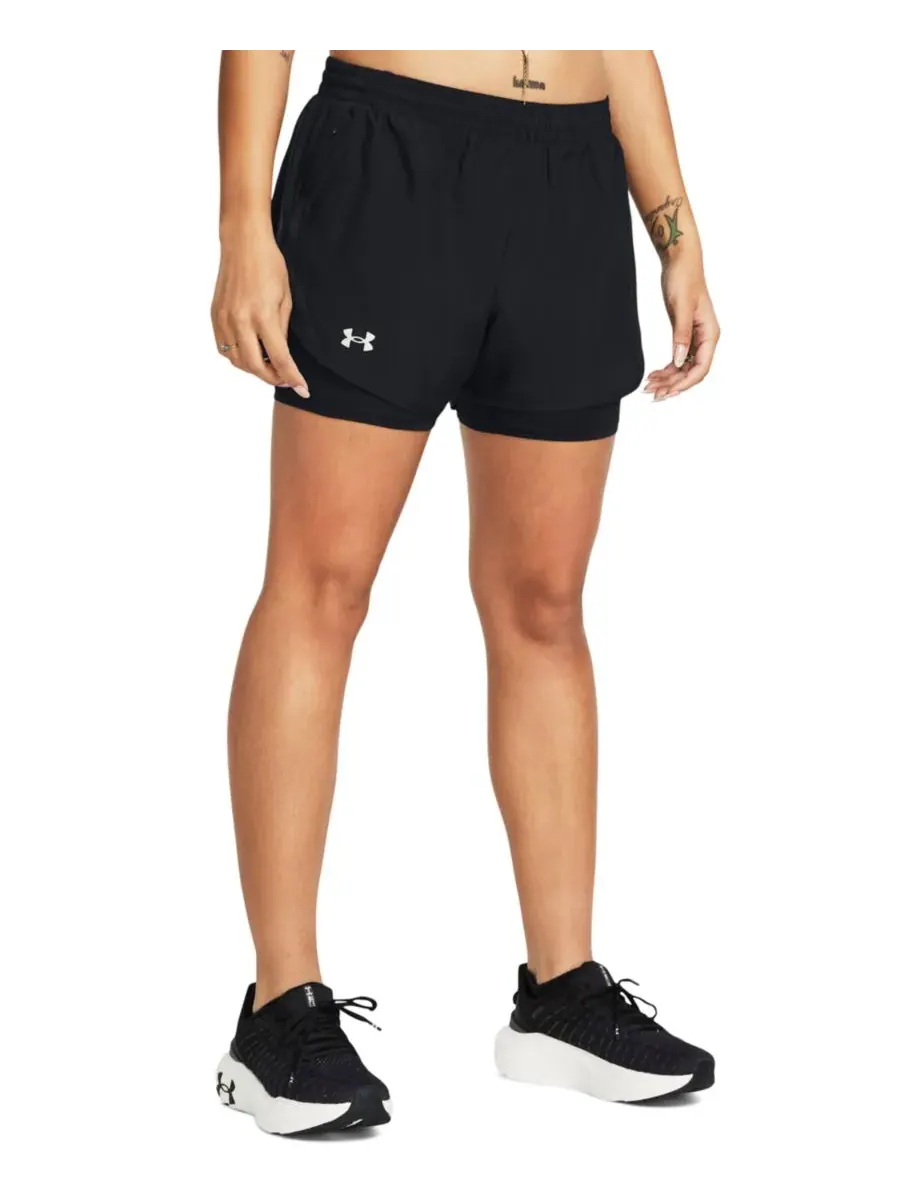Женские шорты Fly By 2-в-1 Under Armour — изображение 1 из 5, черный