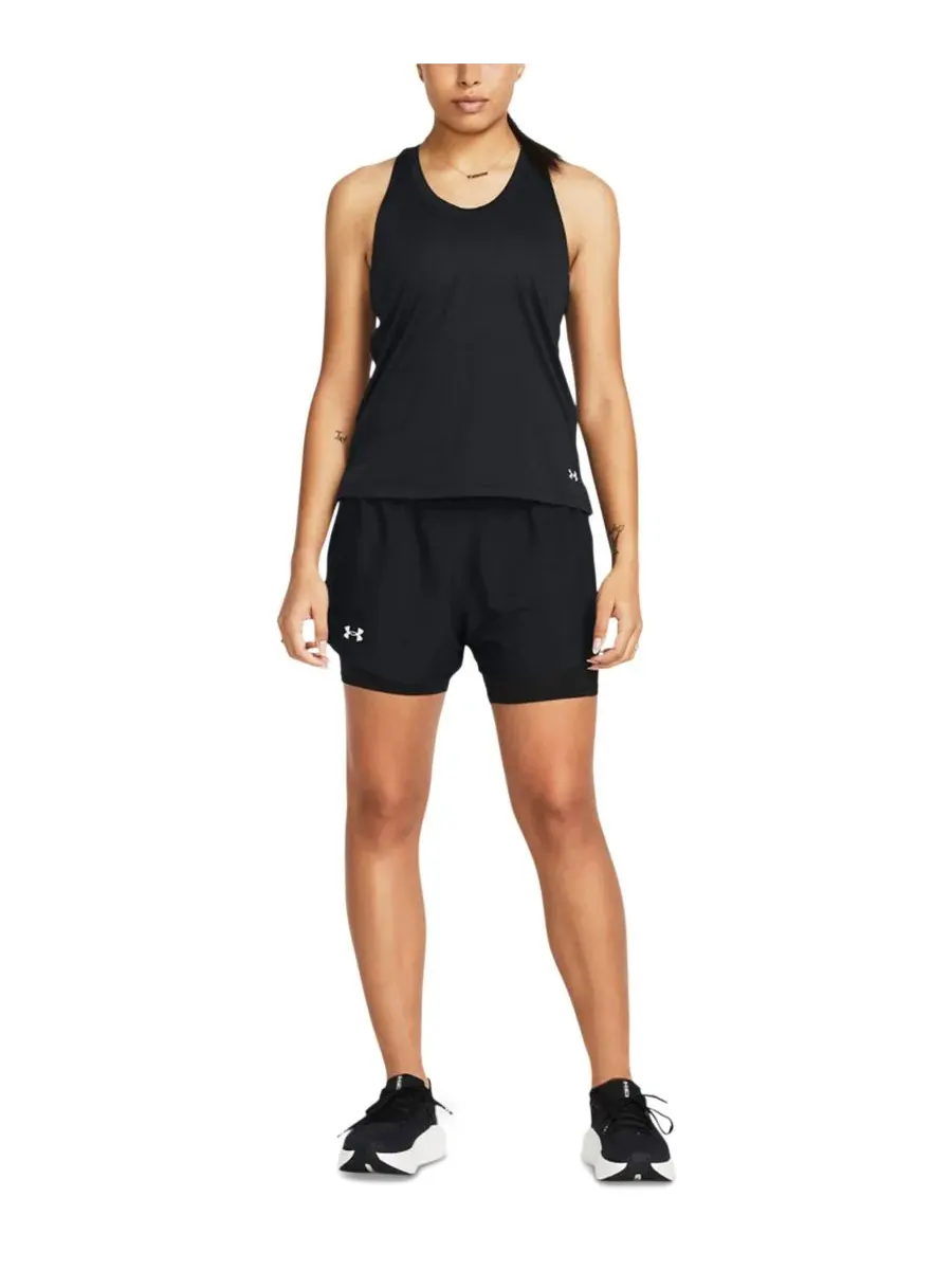 Женские шорты Fly By 2-в-1 Under Armour — изображение 2 из 5, черный/черный