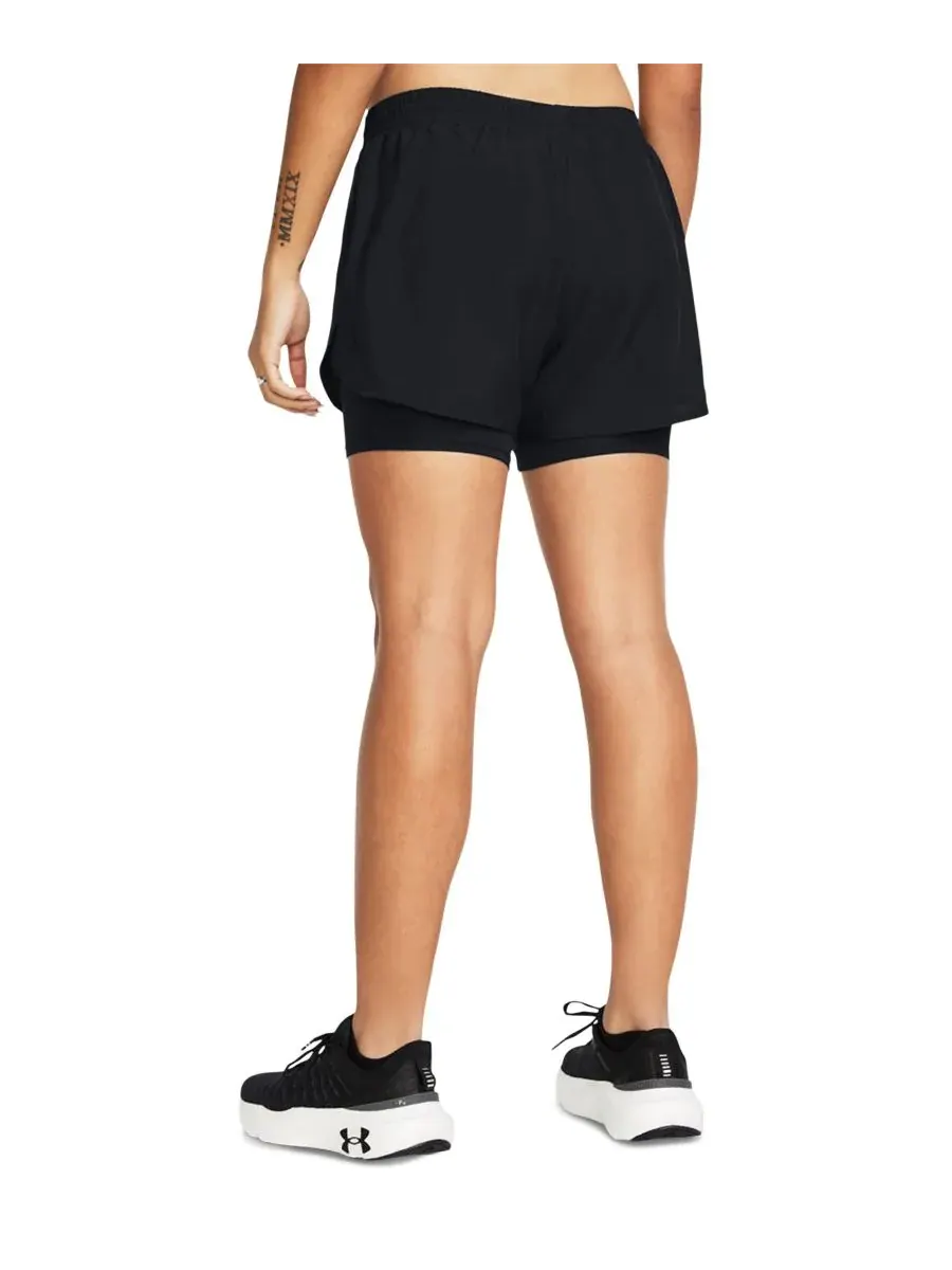 Женские шорты Fly By 2-в-1 Under Armour — изображение 4 из 5, черный/черный