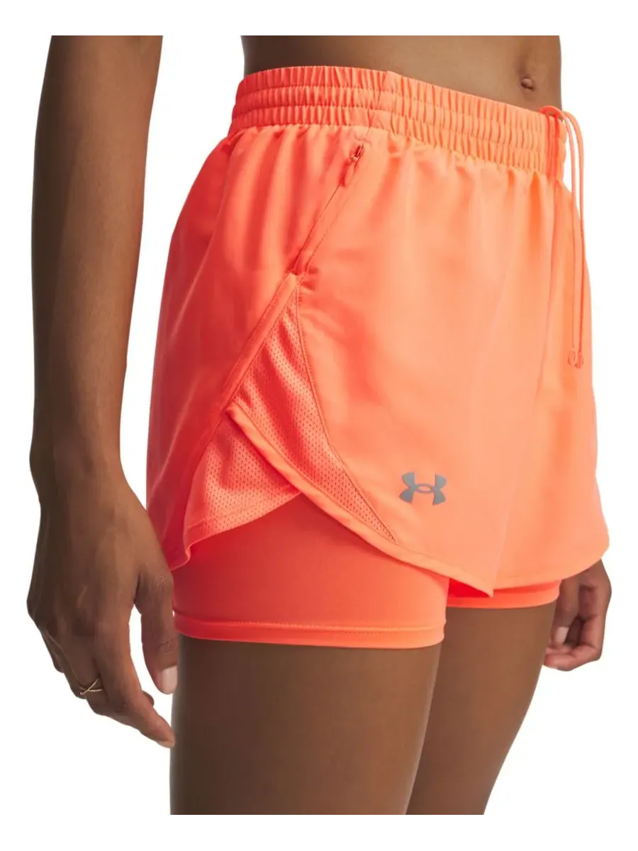 Женские шорты Fly By 2-в-1 Under Armour — изображение 5 из 5, черный/черный
