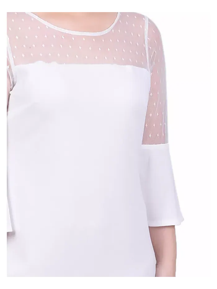 Платье-труба Petite Illusion Neck NY Collection — изображение 3 из 4, белый