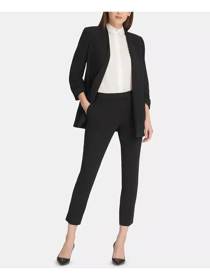 Куртка с открытым передом и узкие брюки до щиколотки DKNY — изображение 1 из 4, черный