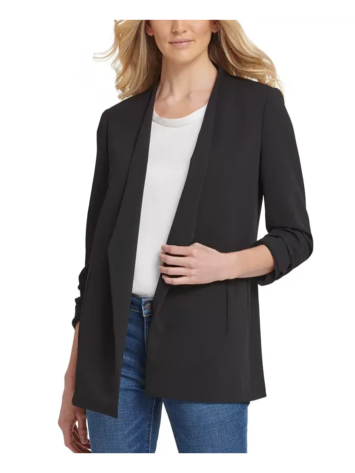 Куртка с открытым передом и узкие брюки до щиколотки DKNY — изображение 2 из 4, черный