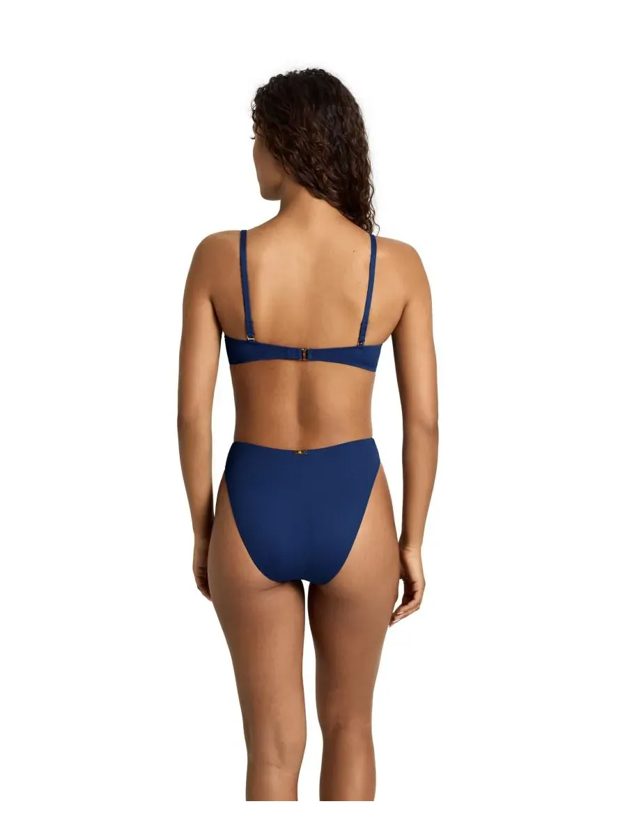 Женские плавки Saturn High Leg Modern Coverage Swim Brief Lauren Ralph Lauren — изображение 2 из 4, синий