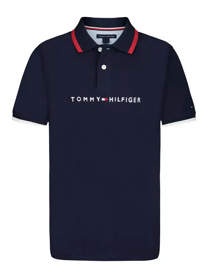 Большие мальчики Томас короткий рукав поло Tommy Hilfiger — изображение 1 из 3, синий