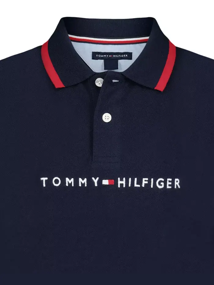 Большие мальчики Томас короткий рукав поло Tommy Hilfiger — изображение 3 из 3, синий