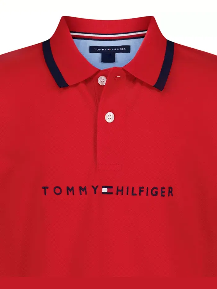 Большие мальчики Томас короткий рукав поло Tommy Hilfiger — изображение 3 из 3, красный